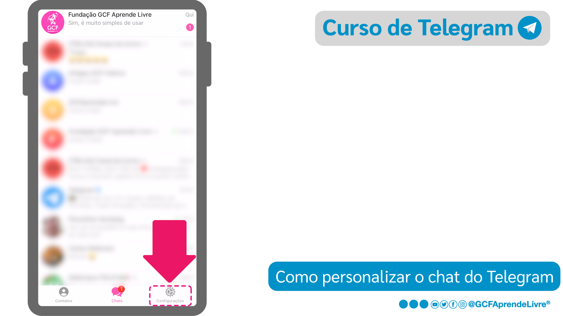 Como personalizar a interface do Telegram no iPhone - passo 1